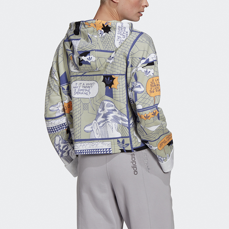 Женское худи adidas originals Hoodie (зеленое) — фото 4