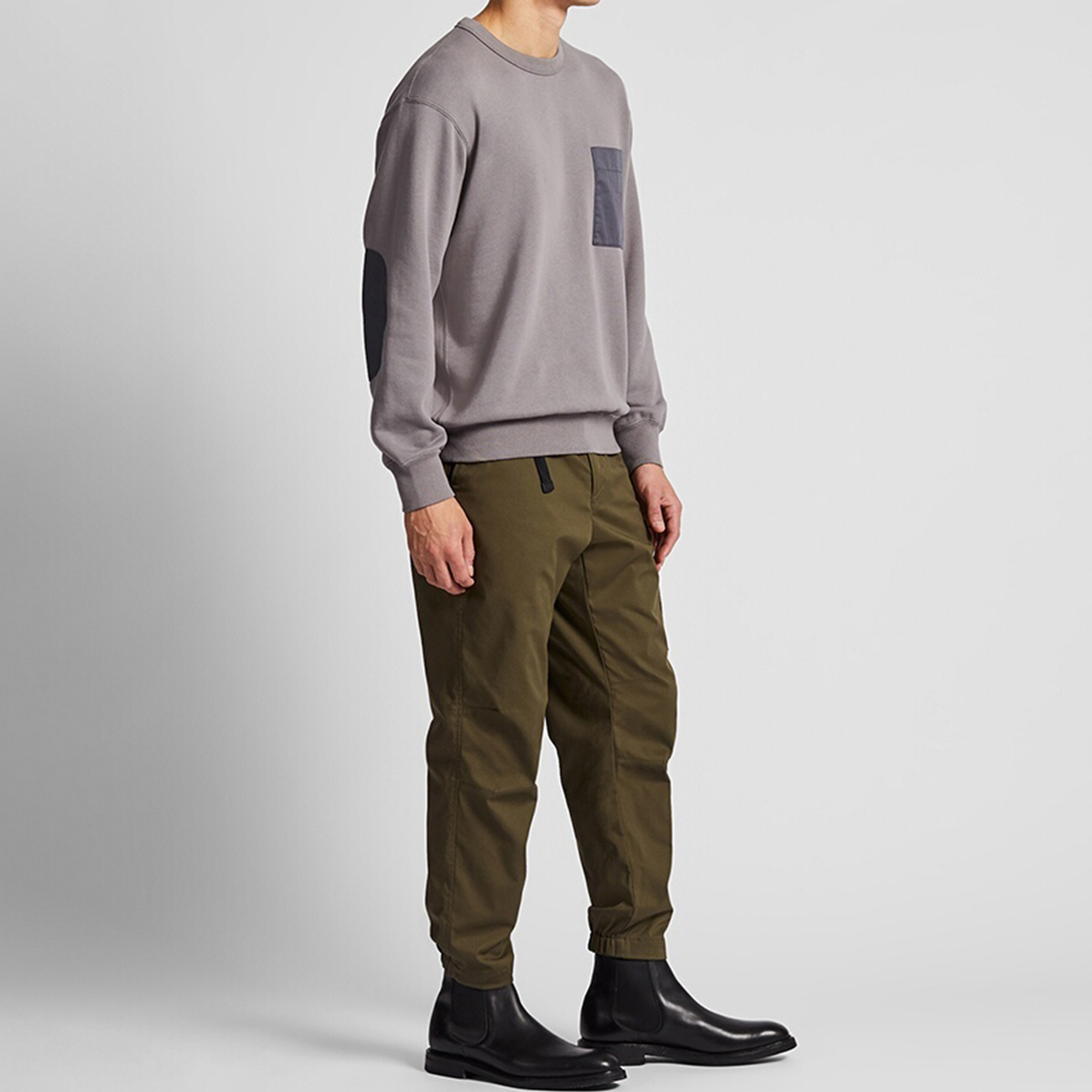 Мужское худи UNIQLO x JW Anderson (серое) — фото 3