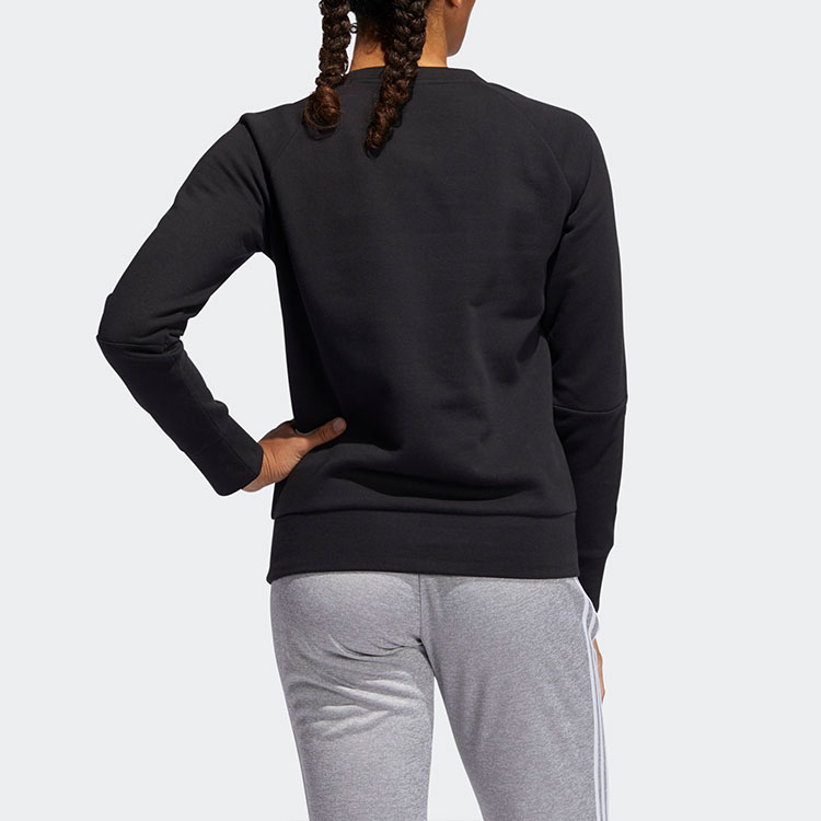 Женское худи adidas W 3s Co Crew (черное) — фото 4