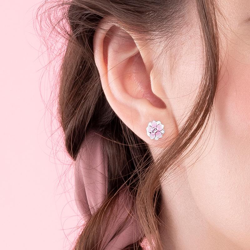 Женские серьги Pandora Magnolia Earrings (серебряные) — фото 3