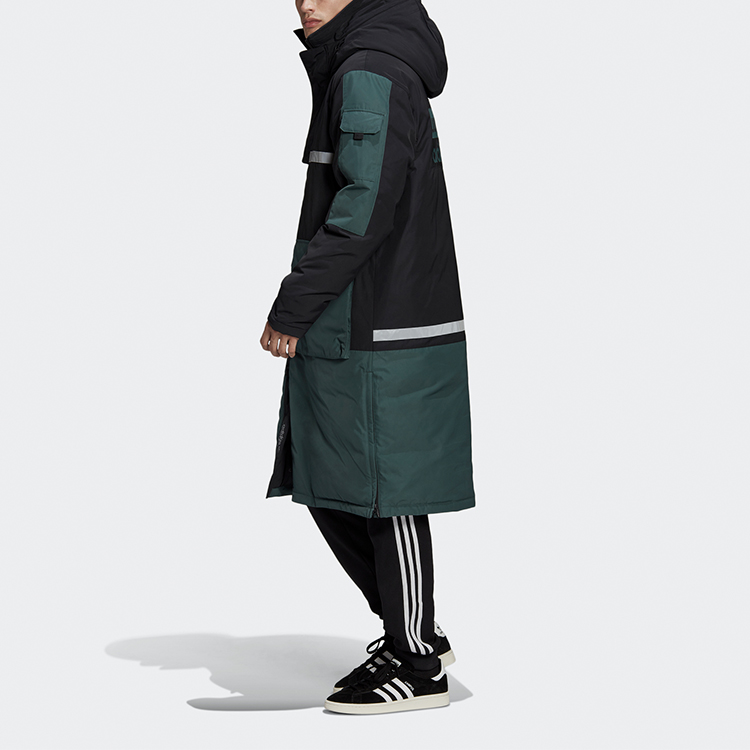 Мужские куртка adidas originals official authentic clover Long Dwn Jkt (зеленый) — фото 4