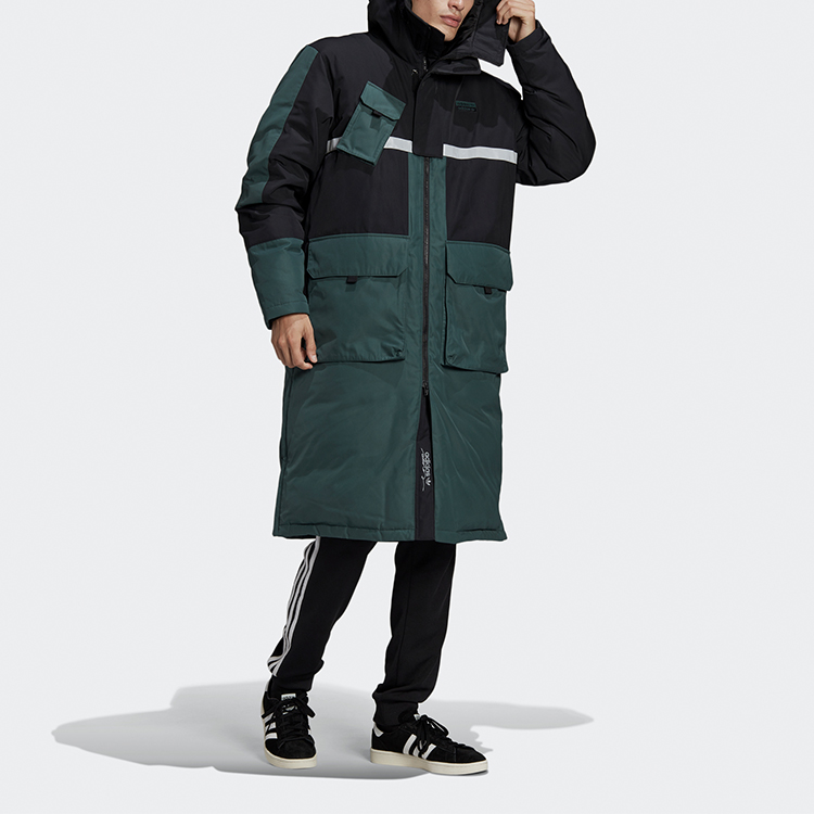 Мужские куртка adidas originals official authentic clover Long Dwn Jkt (зеленый) — фото 5