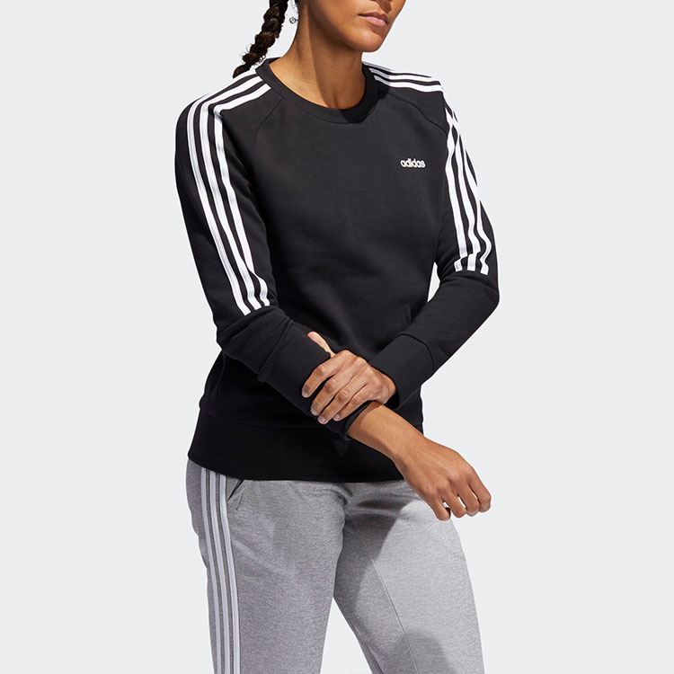 Женское худи adidas W 3s Co Crew (черное) — фото 6