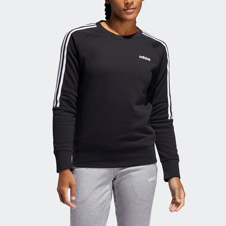 Женское худи adidas W 3s Co Crew (черное) — фото 3
