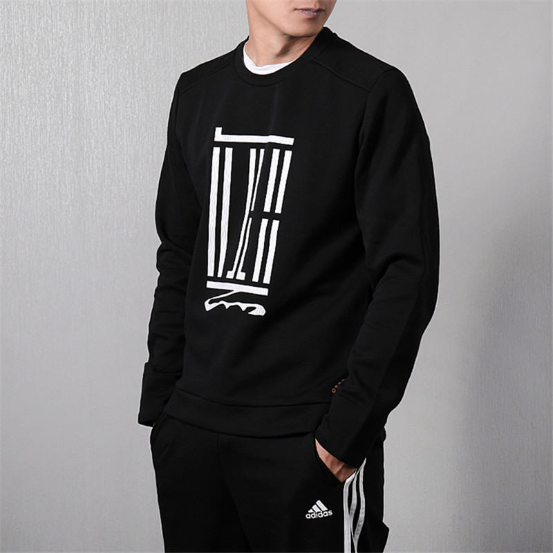 Мужской худи adidas Wj Crew Sroty (черный) — фото 3