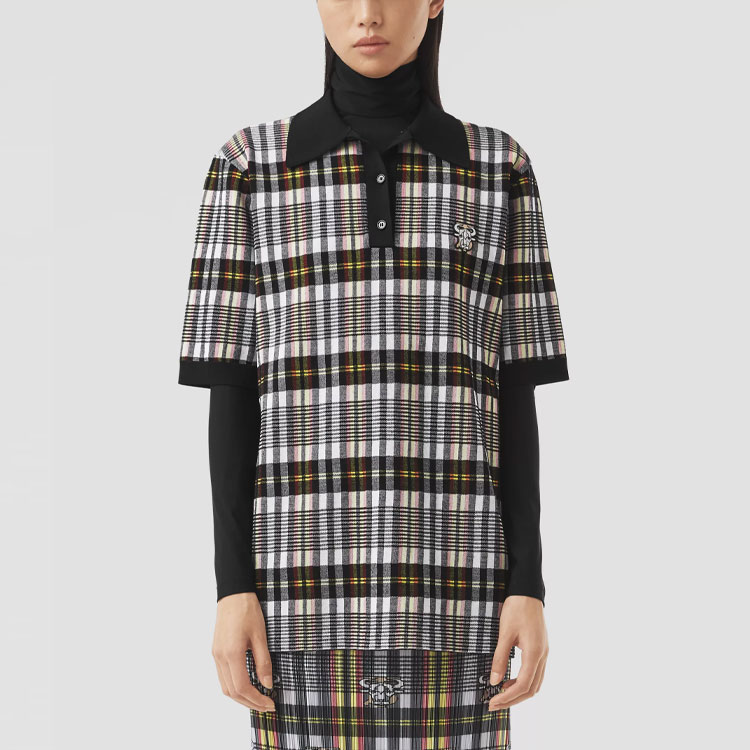 Футболка поло Burberry (черная) — фото 3