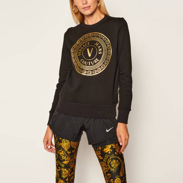 Женское худи Versace B6HZA7TX-30318-K42 (черное) — фото 4
