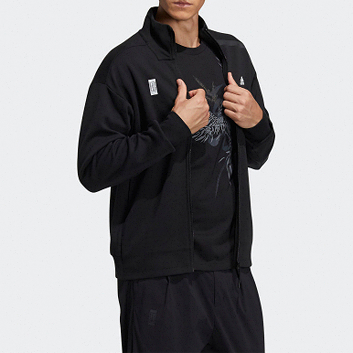 Мужская куртка adidas Wj Tt Swt (черная) — фото 5