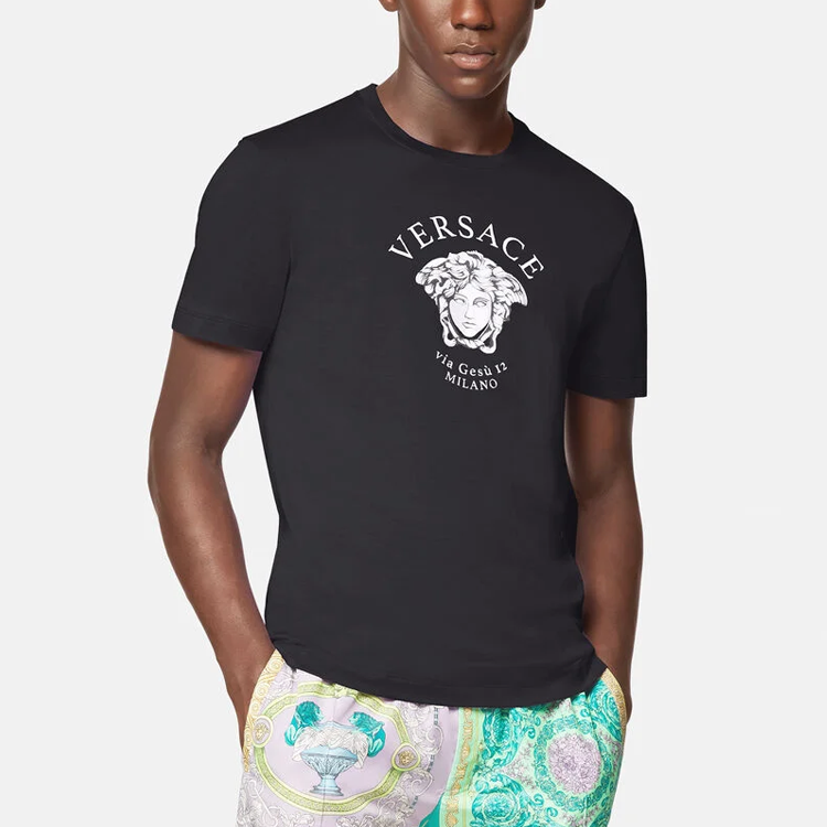 Мужская футболка Versace VERSACE T (черная) — фото 5