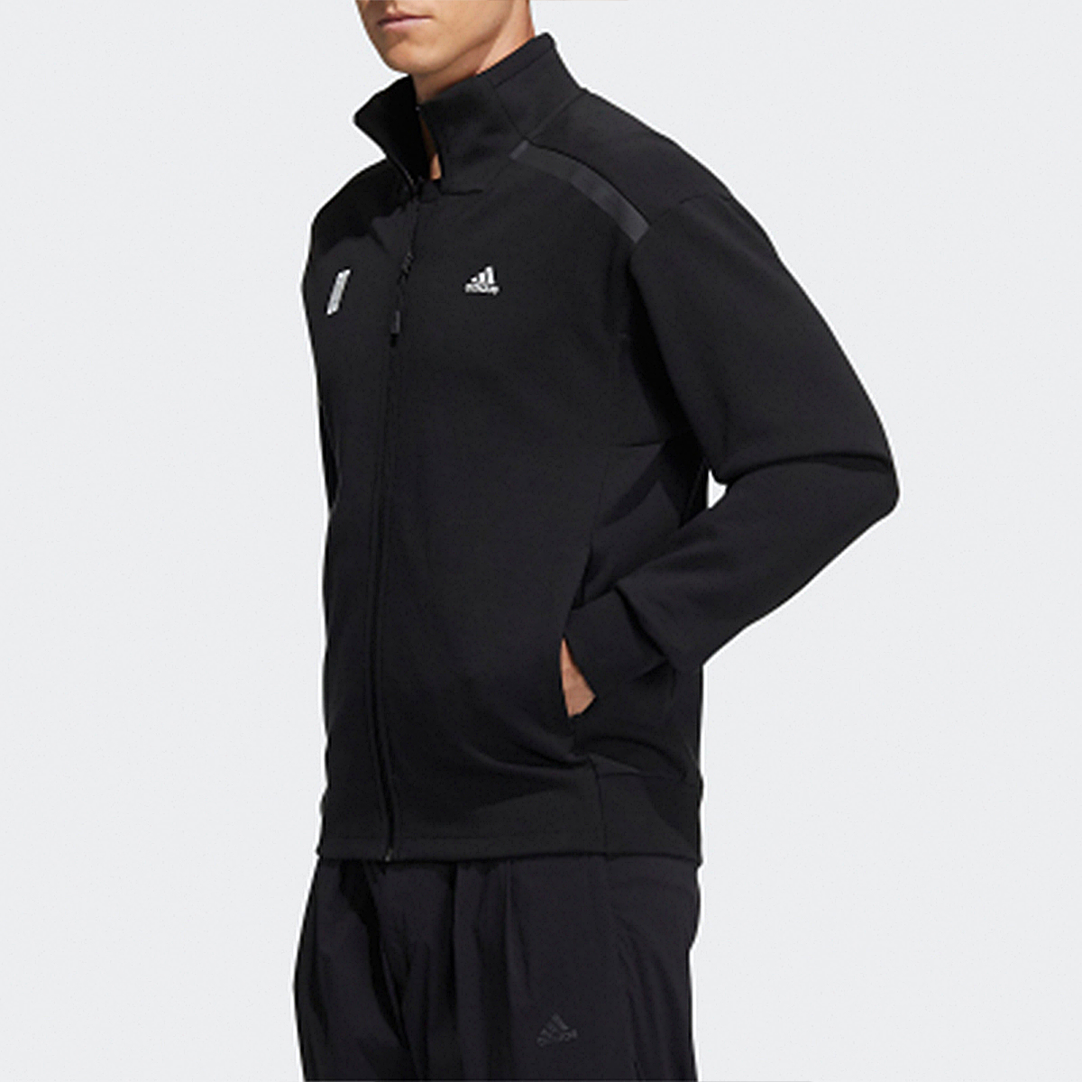 Мужская куртка adidas Wj Tt Swt (черная) — фото 6