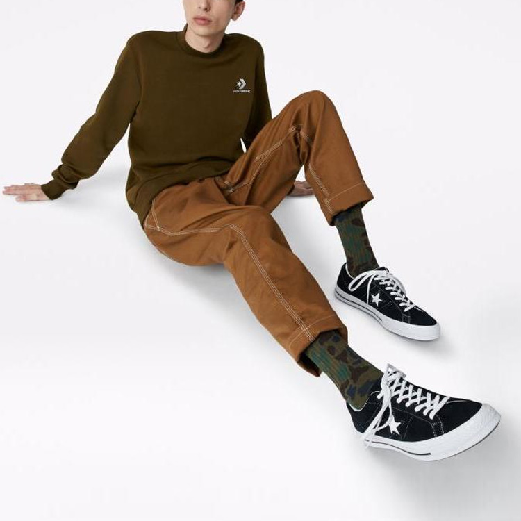 Мужская худи Converse Star Chevron (оливковый) — фото 3
