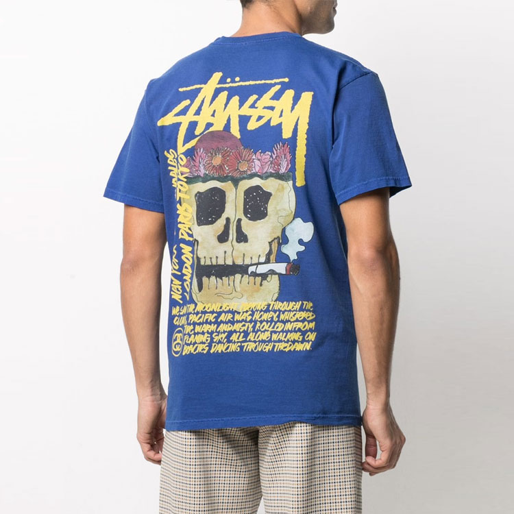 Футболка Stussy Smoke Skull Logo (черная) — фото 17