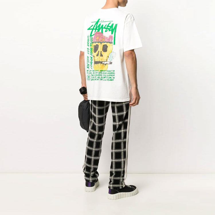 Футболка Stussy Smoke Skull Logo (черная) — фото 6