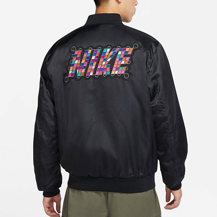 Мужская куртка Nike Sportswear Varsity (черная) — фото 4