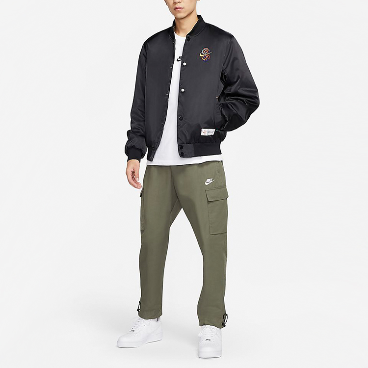 Мужская куртка Nike Sportswear Varsity (черная) — фото 5