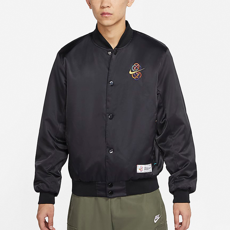 Мужская куртка Nike Sportswear Varsity (черная) — фото 3