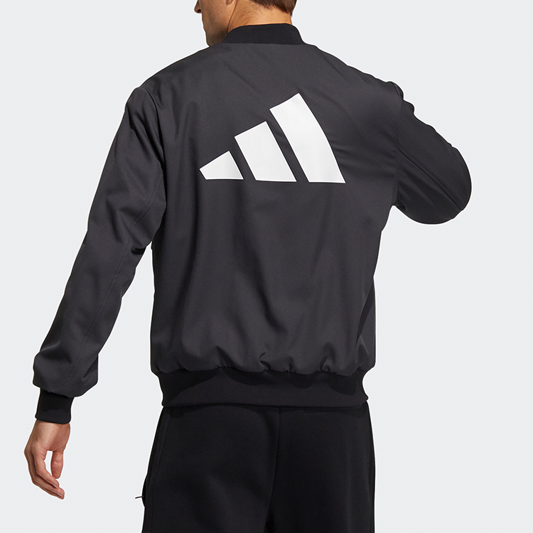 Мужская куртка adidas Fi Jkt Wv Bomb (черная) — фото 4