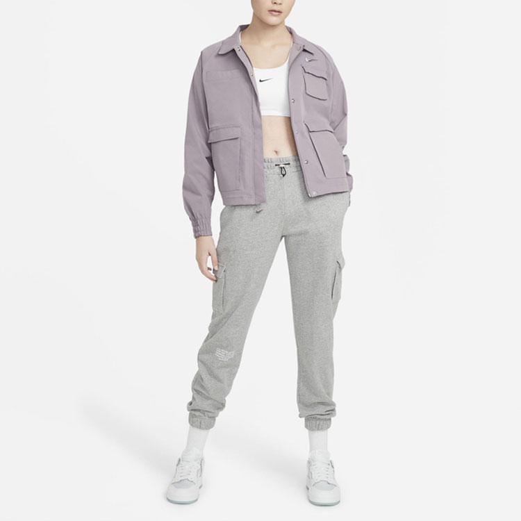 Женская куртка Nike Sportswear Swoosh (светло-фиолетовая) — фото 4