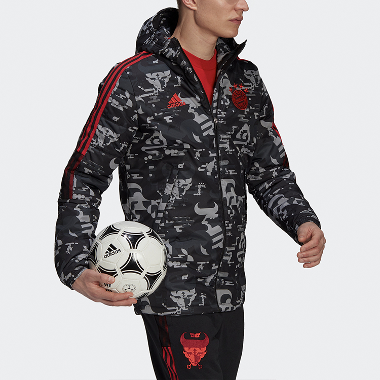 Мужская куртка adidas FC Bayern Jkt (черная) — фото 3