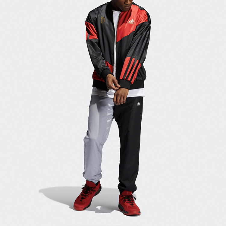 Мужская куртка adidas Cny Dame Jacket (черно-красная) — фото 2