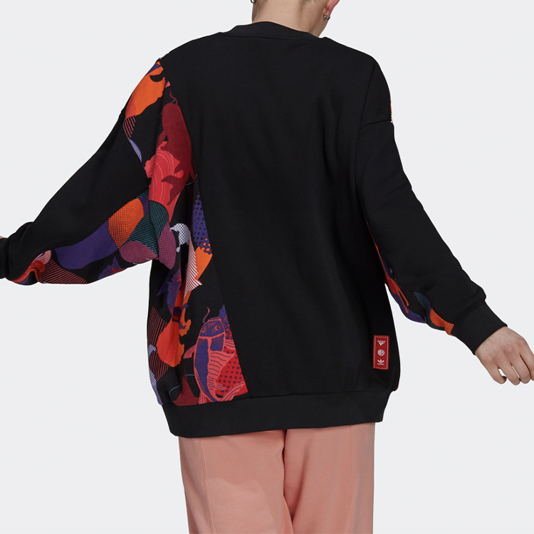 Женская кофта adidas originals CNY Crew (черная) — фото 3