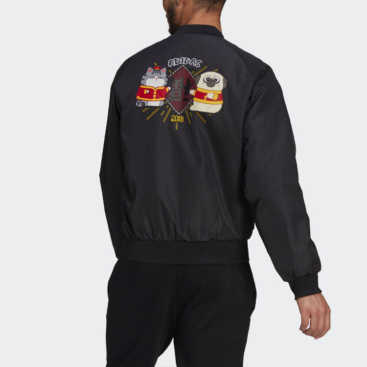 Мужские куртка adidas neo x Wu Huang Wan Sui (черная) — фото 3