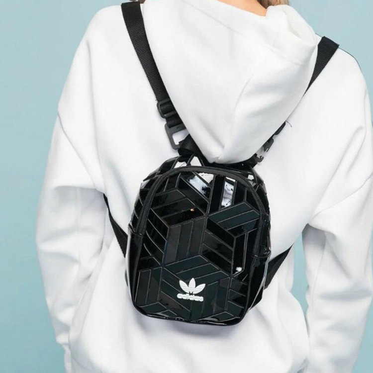 Сумка adidas originals 3D Logo Mini PU (черная) — фото 4