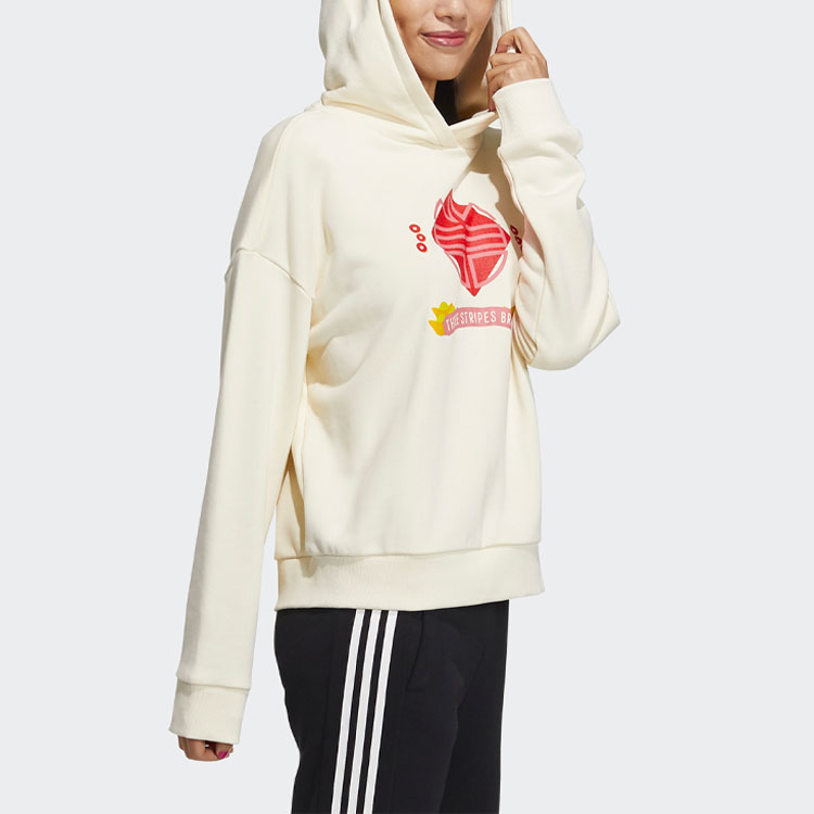 Женская худи adidas neo W Fav Jan Shd (молочная) — фото 3