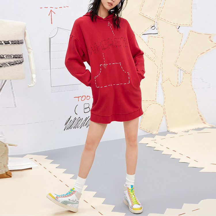Женское худи PUMA x Michael Lau (красное) — фото 4