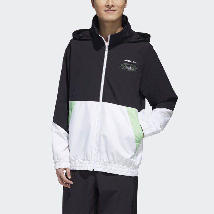 Мужская куртка adidas neo (черно-белый) — фото 3