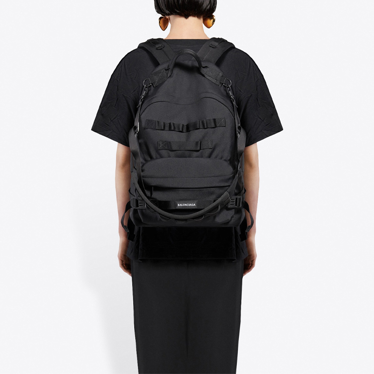 Женская футболка Balenciaga Logo (черная) — фото 4