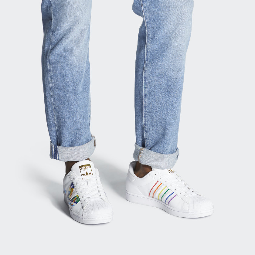 Кеды adidas originals SUPERSTAR Pride LOGO (белый) — фото 7