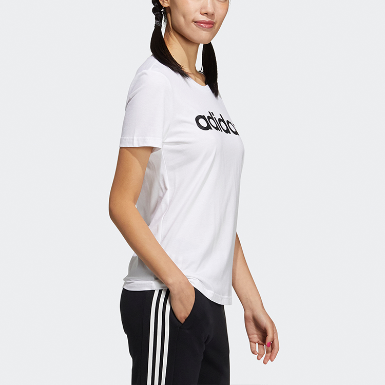 Женская футболка adidas neo WCELINRTEE1 Logo T (белая) — фото 5