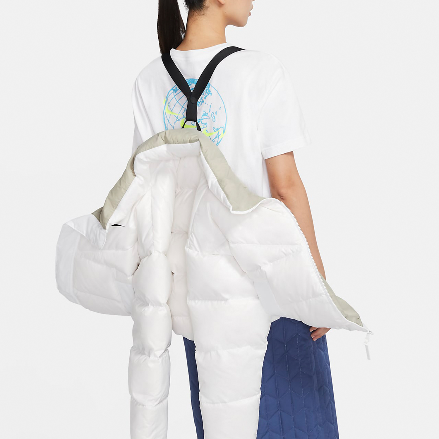 Женская куртка Nike Nsw Down-fill (белая) — фото 7