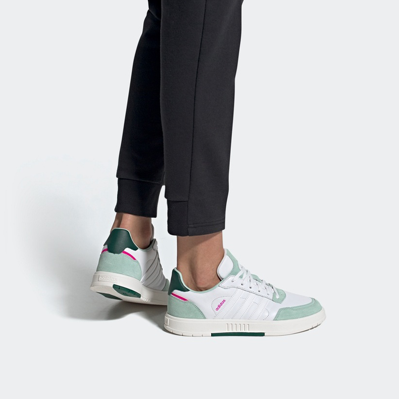 Женские кеды adidas neo Courtmaster (бело-зеленые) — фото 7