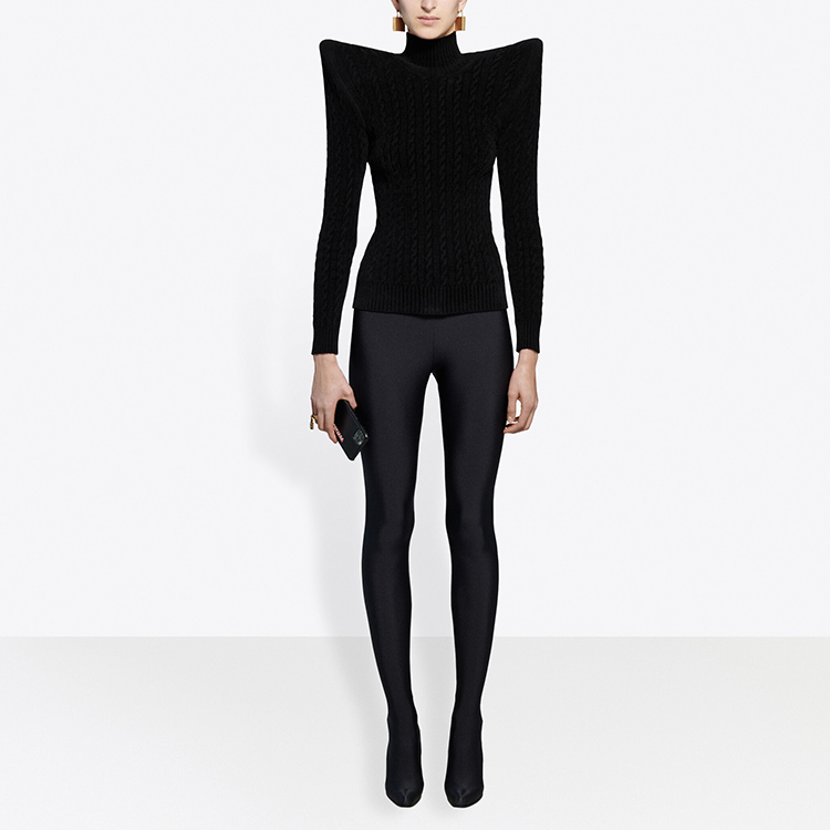 Женская куртка Balenciaga (черная) — фото 4