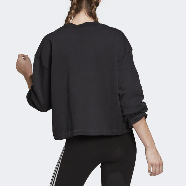 Женская худи adidas originals CREW SWEATSHIRT (черная) — фото 4