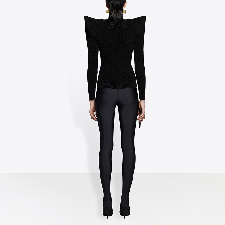 Женская куртка Balenciaga (черная) — фото 3