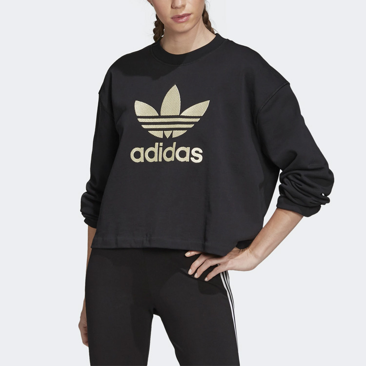 Женская худи adidas originals CREW SWEATSHIRT (черная) — фото 3