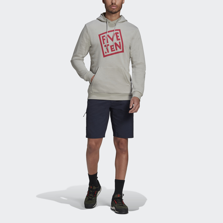 Мужские худи adidas Five Ten Gfx Hoodie (серые) — фото 4