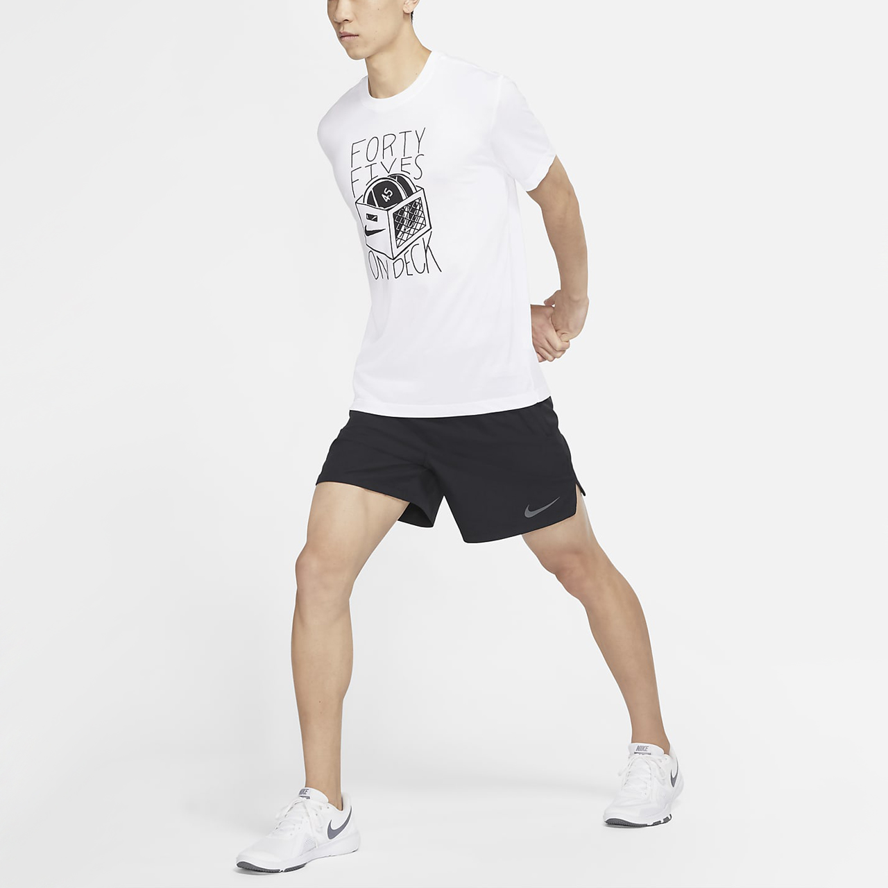 Мужская футболка Nike Dri-FIT (белая) — фото 2