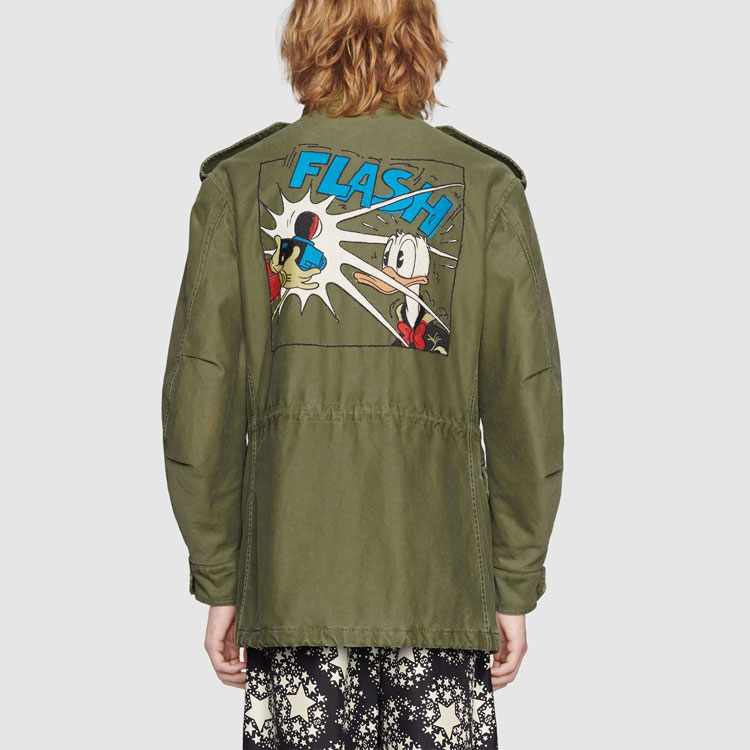 Мужская куртка Gucci x Disney (зеленый) — фото 6