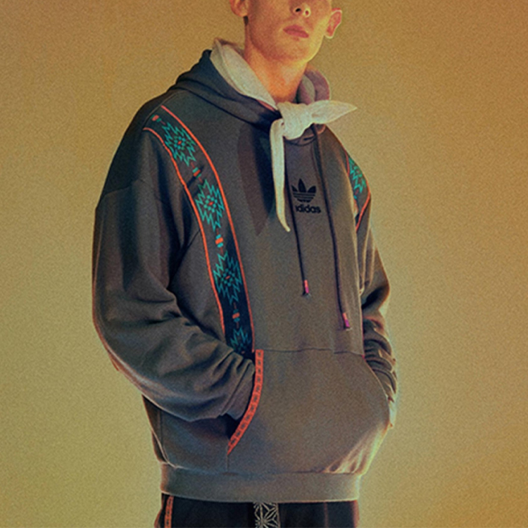 Мужское худи adidas originals (синее) — фото 3