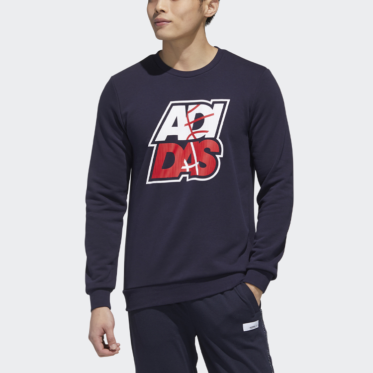 Мужской свитшот adidas (темно-синий) — фото 4