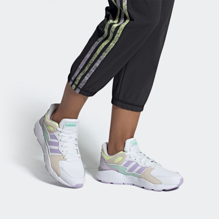Женские кроссовки adidas neo Crazychaos Shadow (белые) — 石膏白/亮白/符点绿/浅黄 — фото 7