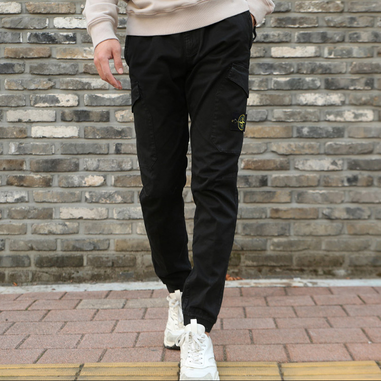 Мужские штаны STONE ISLAND (черные) — фото 4