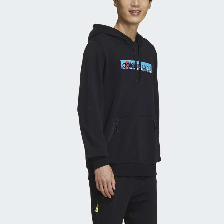 Мужское худи adidas neo M Fav Ss Hd (черное) — фото 6