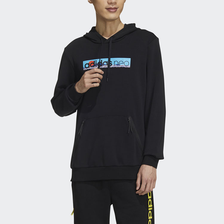 Мужское худи adidas neo M Fav Ss Hd (черное) — фото 3