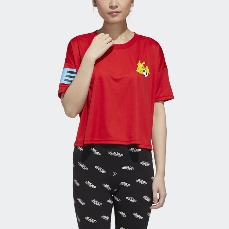 Женская футболка adidas x POKEMON/ (красный) — фото 3