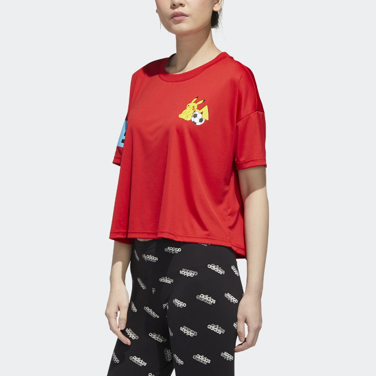 Женская футболка adidas x POKEMON/ (красный) — фото 5